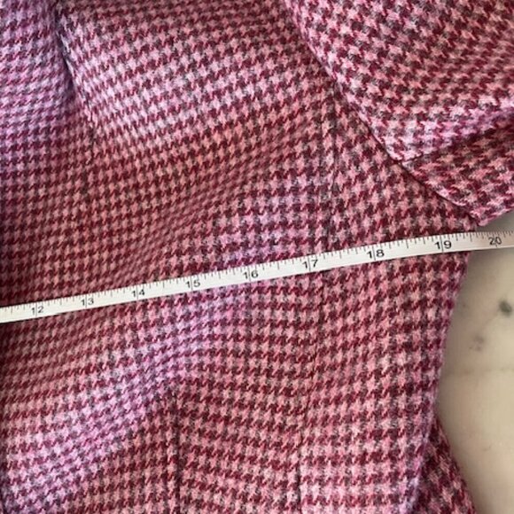 TALBOTS Classic Shetland Blazer Houndstooth Racing Horse Print Lining 10… - Picture 16 of 17